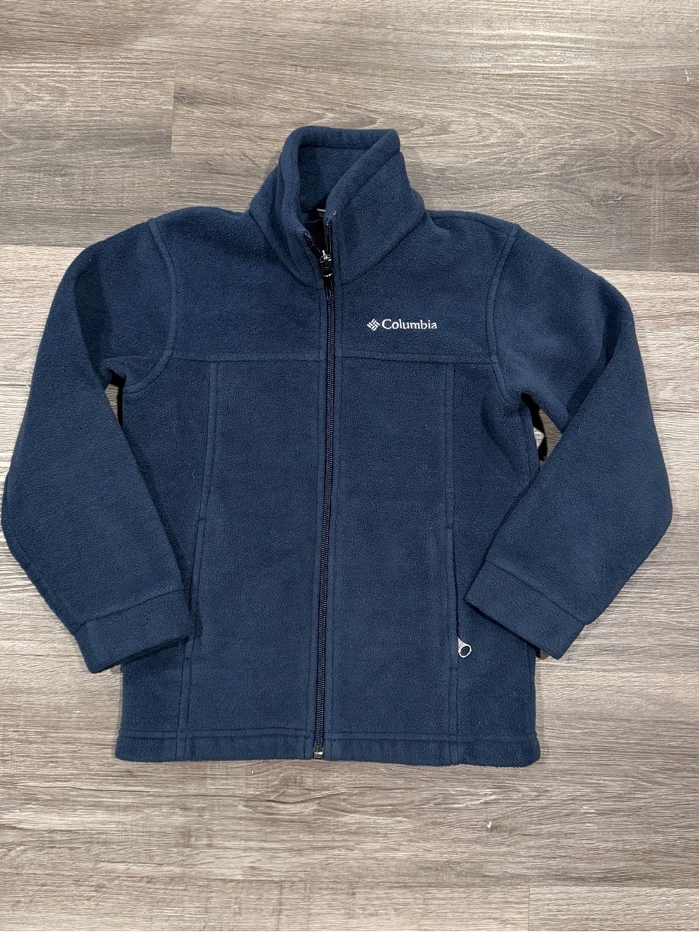 Columbia Unisex Kids Blue Full Zip Fleece Jacket w/ Pockets XS (6/7)